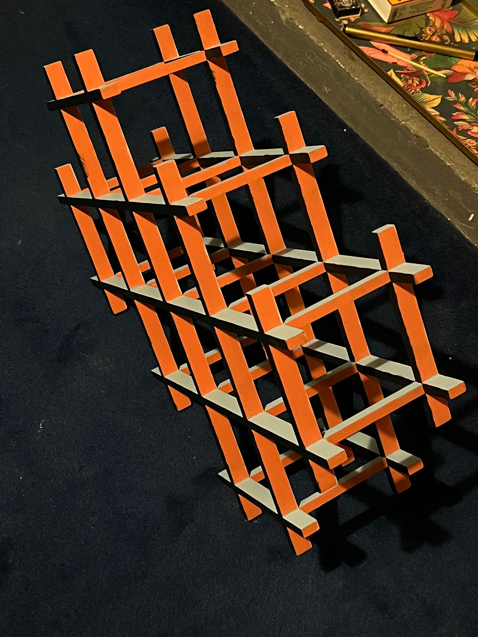 Thumbnail: Hand-painted Geometric Wine Rack