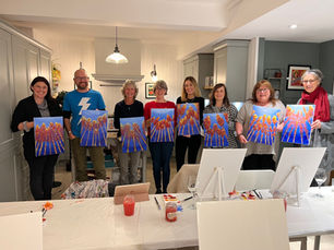 Painting on Canvas line up - trees