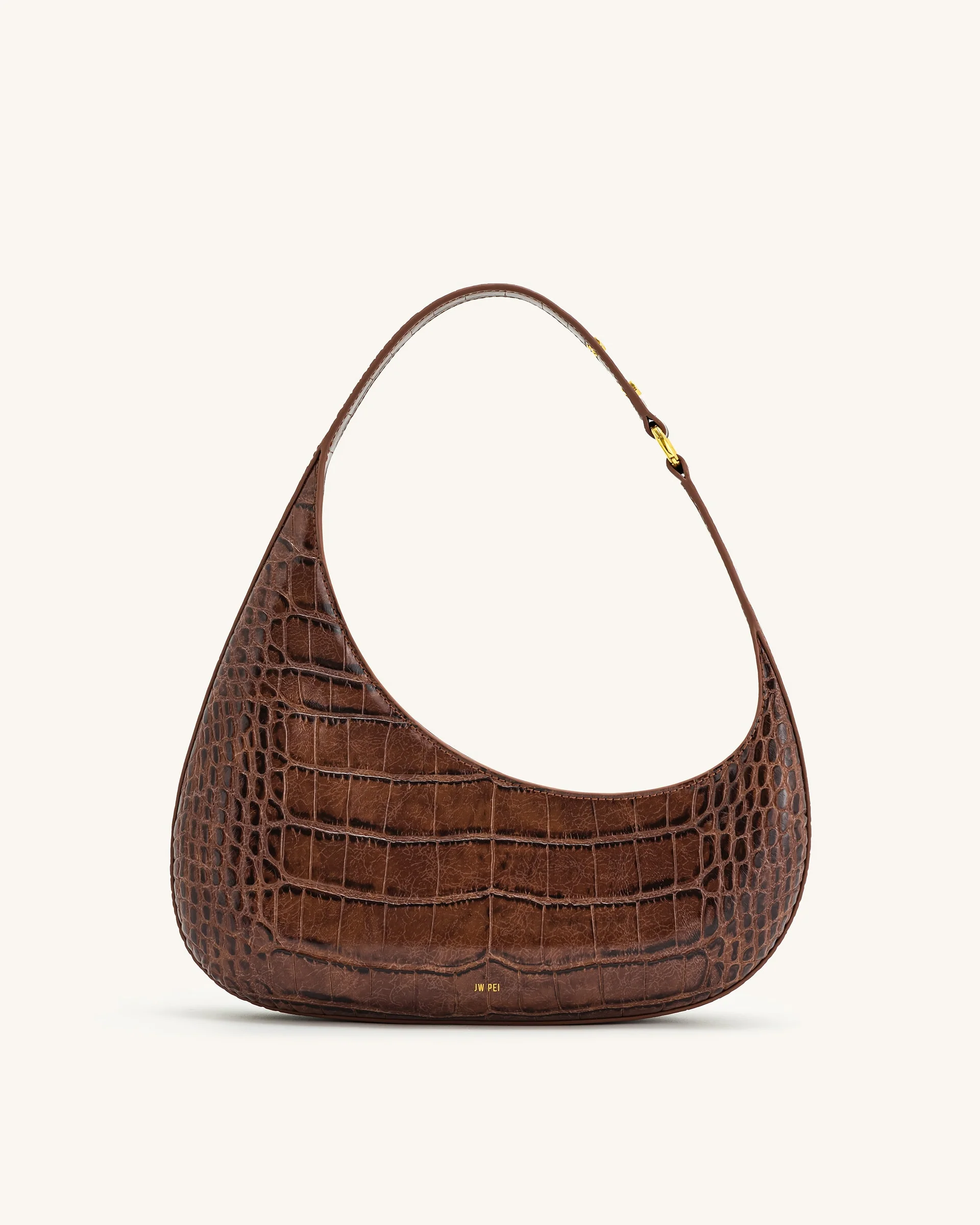 Brown Croc shoulder bag