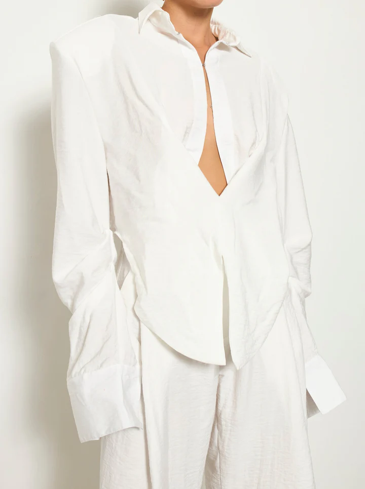 White cotton shirt from by Kwame Adusei
