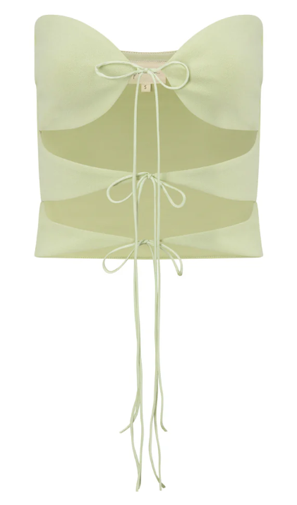 cut out strapless top