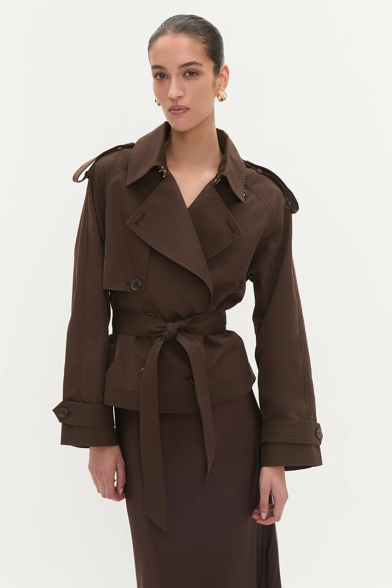 Aje Cropped Trench Jacket