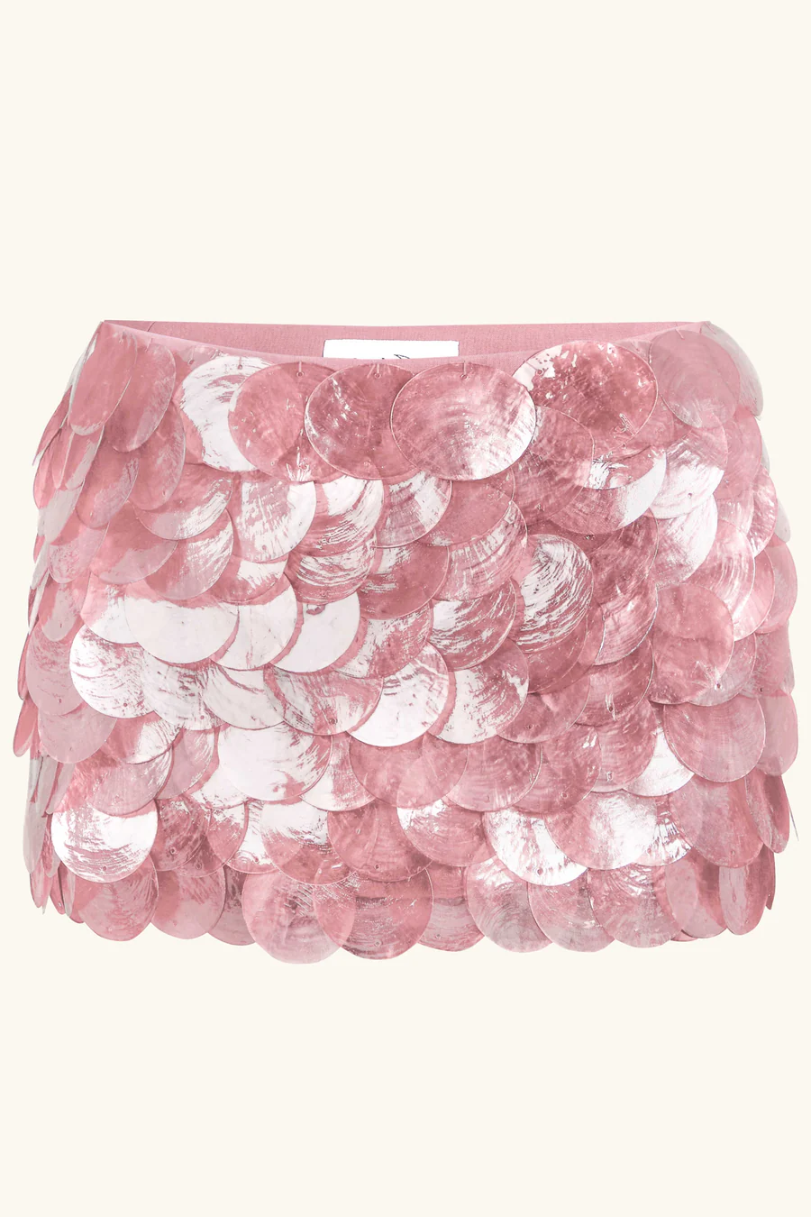 Zeïa Low Rise Mini Skirt Mother of Pearl Rose Quartz