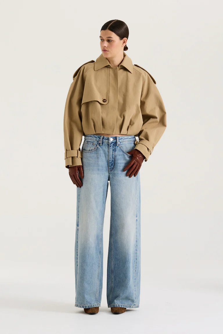 Henne Cropped Trench Jacket
