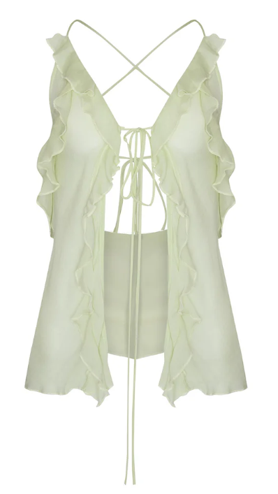 ruffle tie top