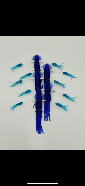 Thumbnail: 2 for $90 Mini squid flippy meat fish daisy chain (12 colors) w/ mesh bag