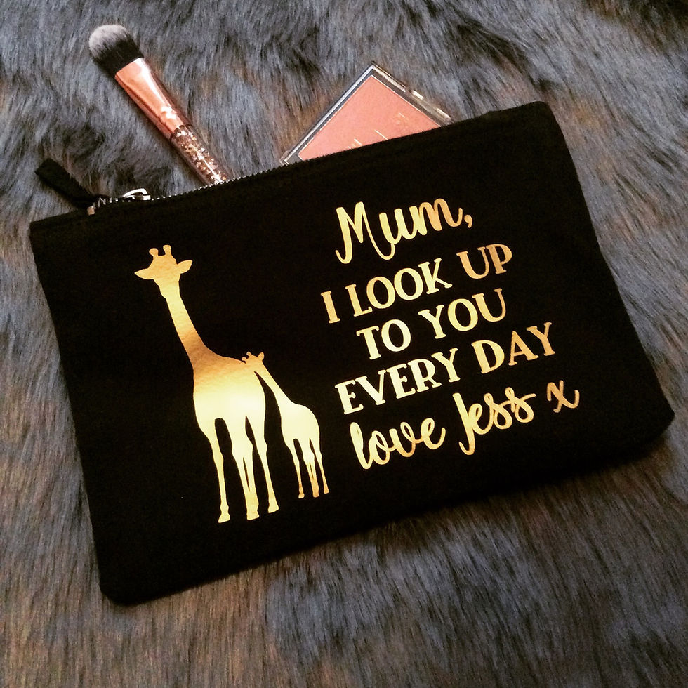 Thumbnail: Personalised Giraffe Make Up Bag for Mum, Mothers Day Gift