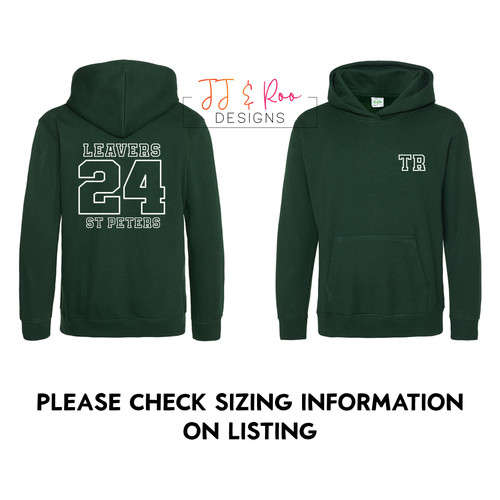 St Peters Leavers 2024 Hoodie Personalised Year 6 Leavers Jumper