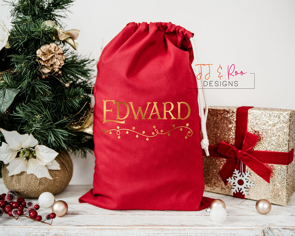 Personalised Santa Sack Christmas Eve Bag | Xmas Toy Sack Family Gift Ba