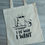 Thumbnail: Funny Cat Design Reusable Cotton Slogan Tote Bag