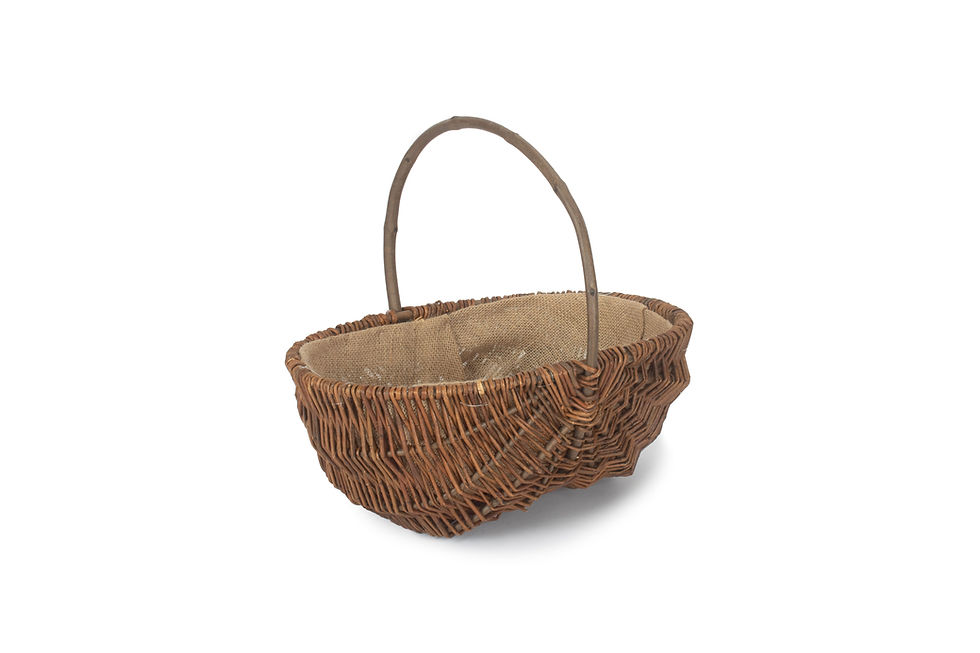Thumbnail: Oval Unpeeled Willow Garden Trugs, Gardening Baskets