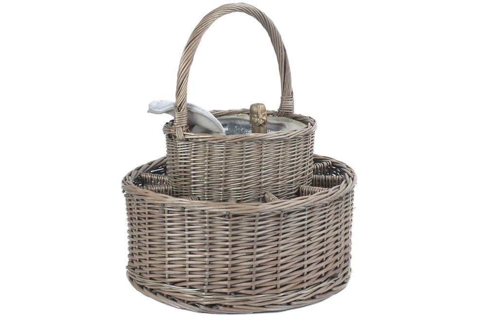 Thumbnail: Chilled Garden Party Basket including 12 champagne glasses
