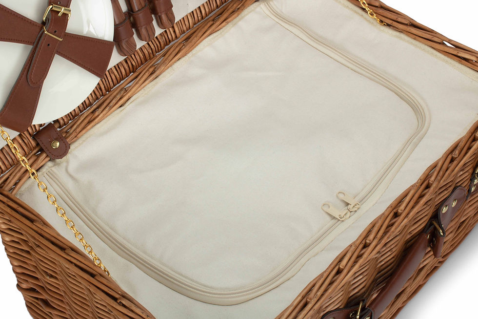 Thumbnail: The Newbury 6 Person Classic Fitted Willow Picnic Hamper