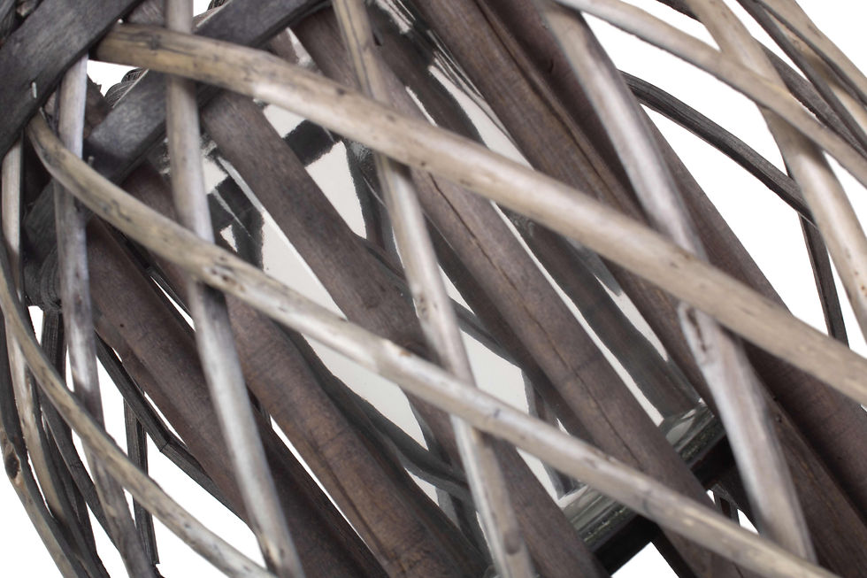 Thumbnail: Small Grey Wash Willow Candle Lantern
