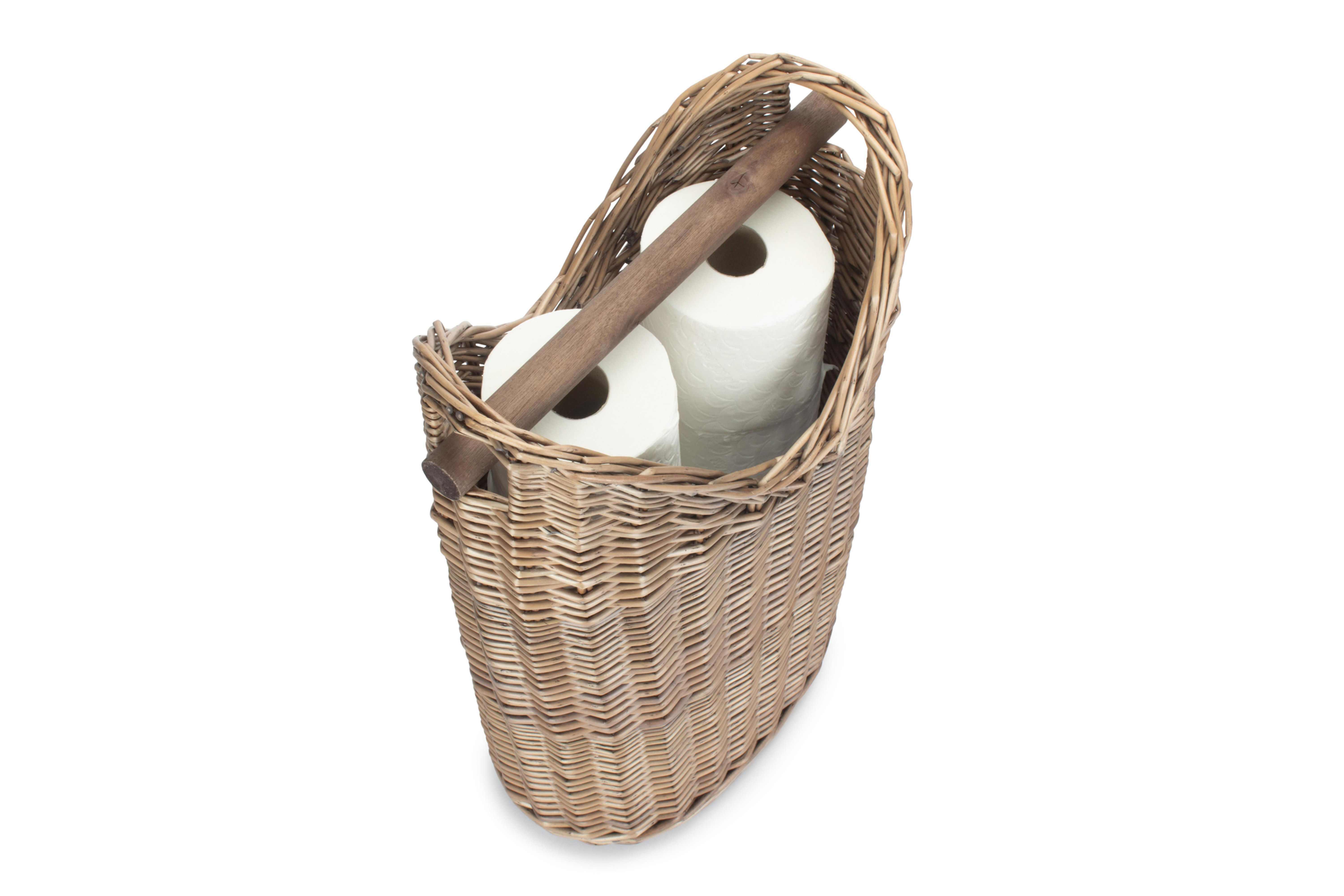 Antique Wash Willow Bathroom Toilet Roll Holder