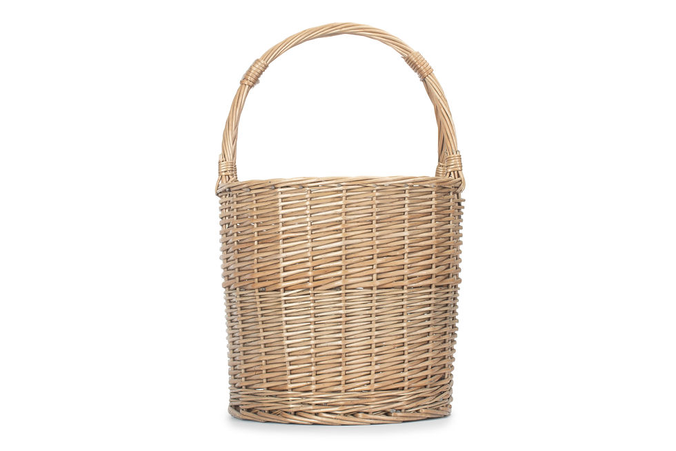 Thumbnail: Round Willow Kindling Fireside Basket