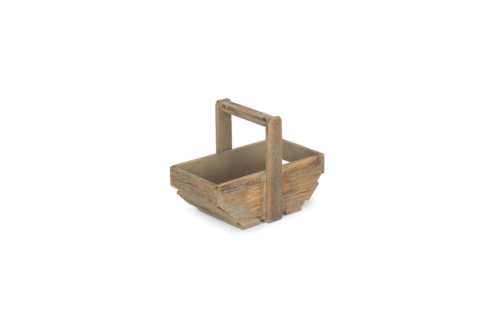 Thumbnail: Oak Effect Wooden Garden Trugs, Gardening Baskets