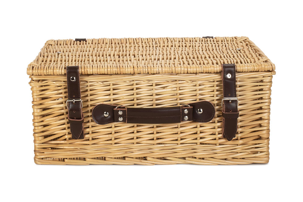 Thumbnail: 18" Buff Wicker Hamper - Empty Willow Hamper Basket