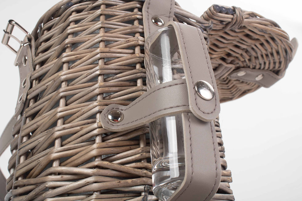 Thumbnail: Single Bottle & 2 Cartridge Glass Carrier With Shoulder Strap