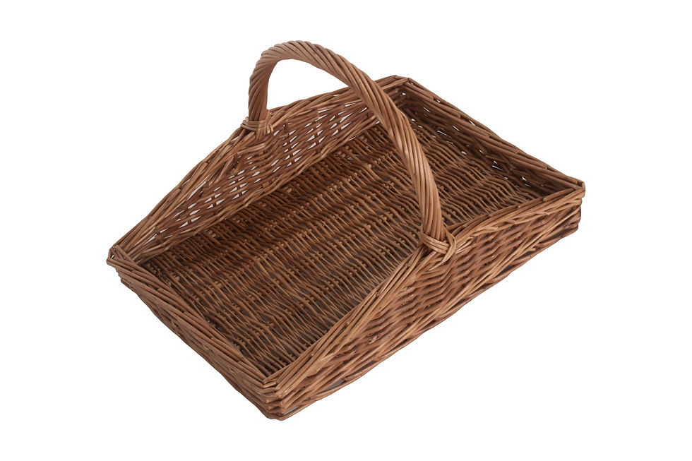 Thumbnail: Light Steamed Willow Garden Trugs, Gardening Baskets