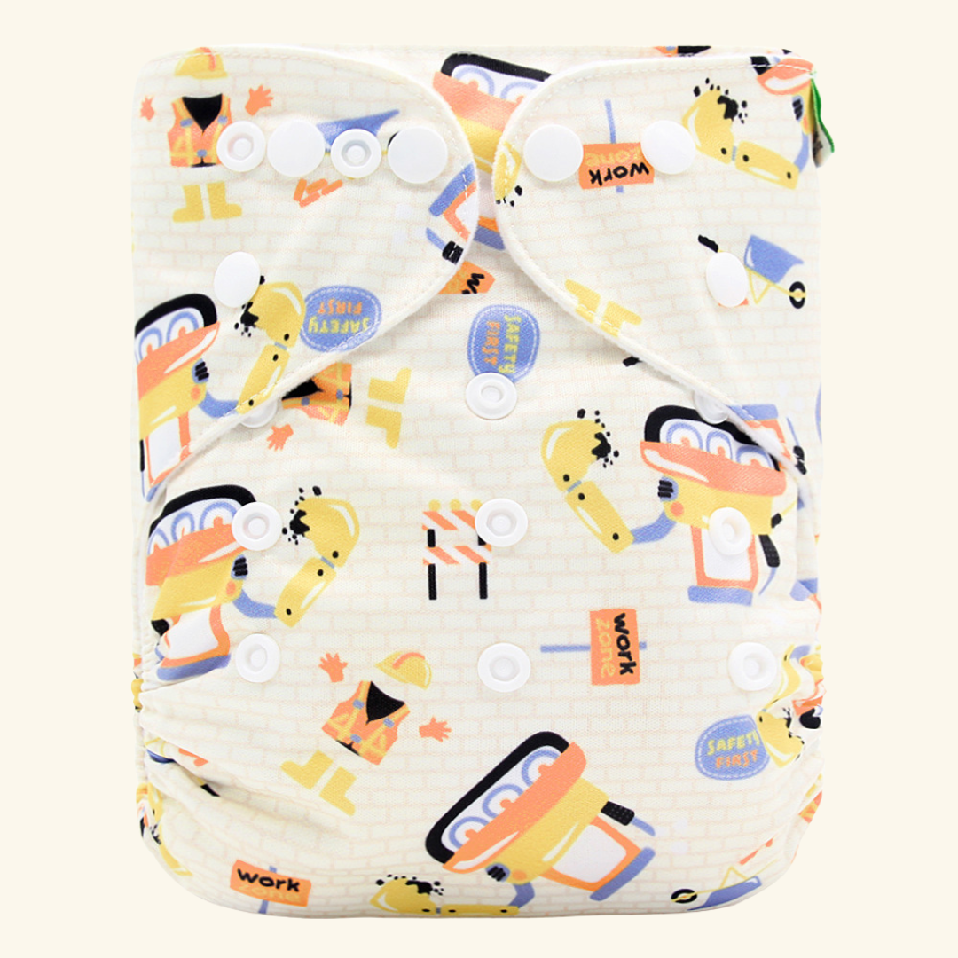 Excavator Adventure Reusable Cloth Diaper
