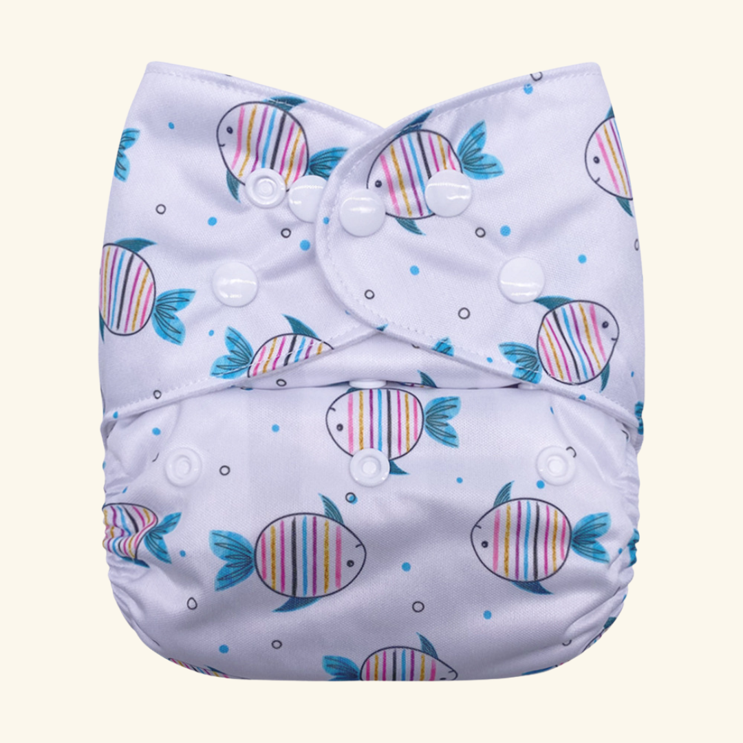 Rainbow Fish Reusable Cloth Diaper
