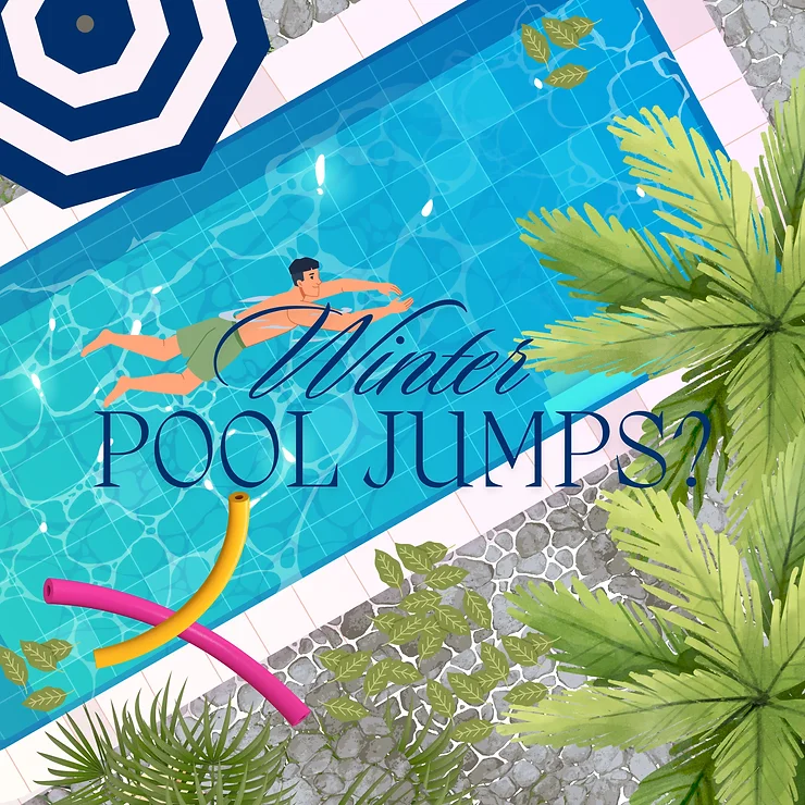 Pool Drop Snow Jump Thinking About a Winter Pool Jump?