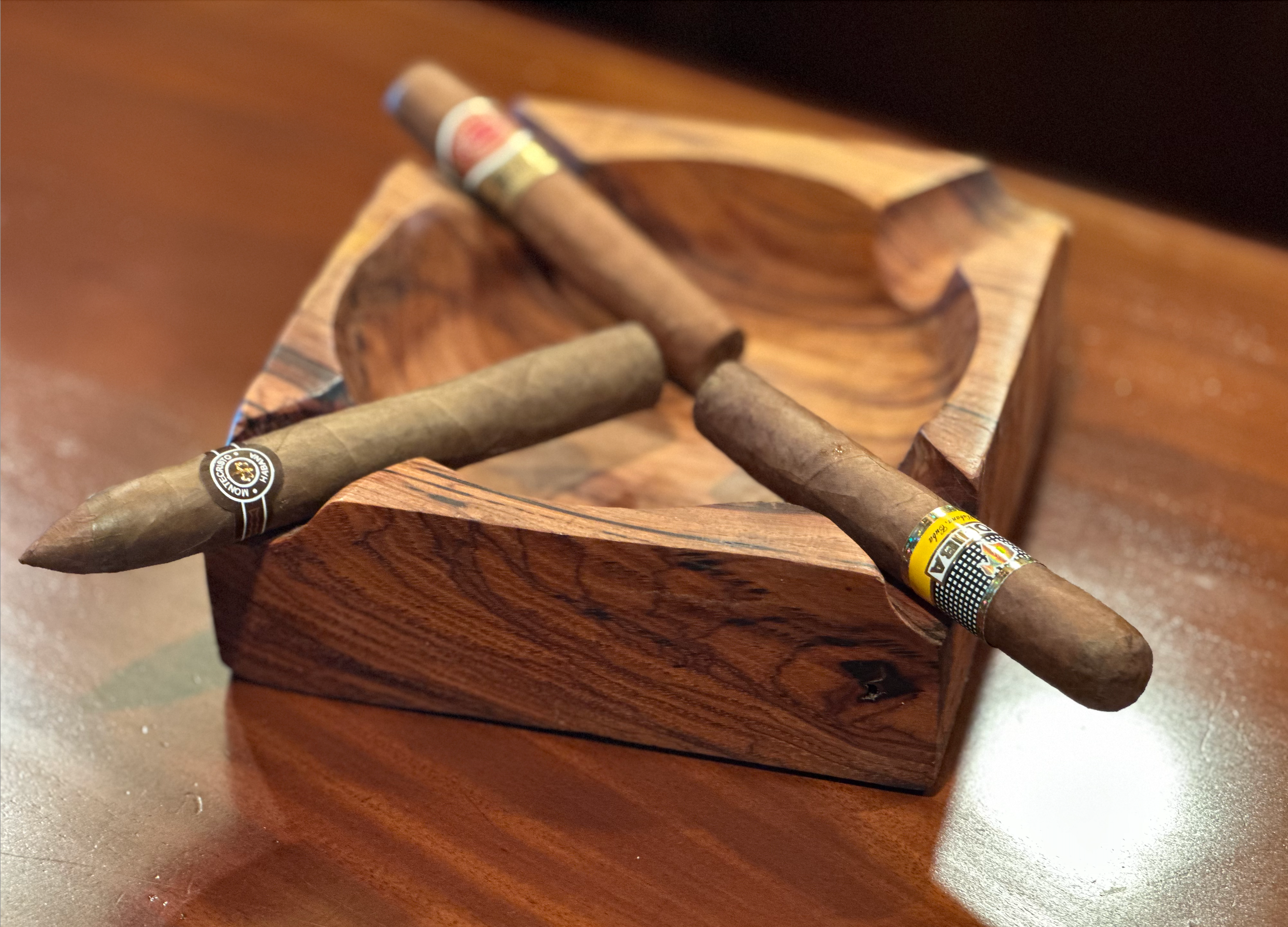 Handmade Walnut Cigar Ashtray