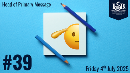 Head of Primary Message Week 39