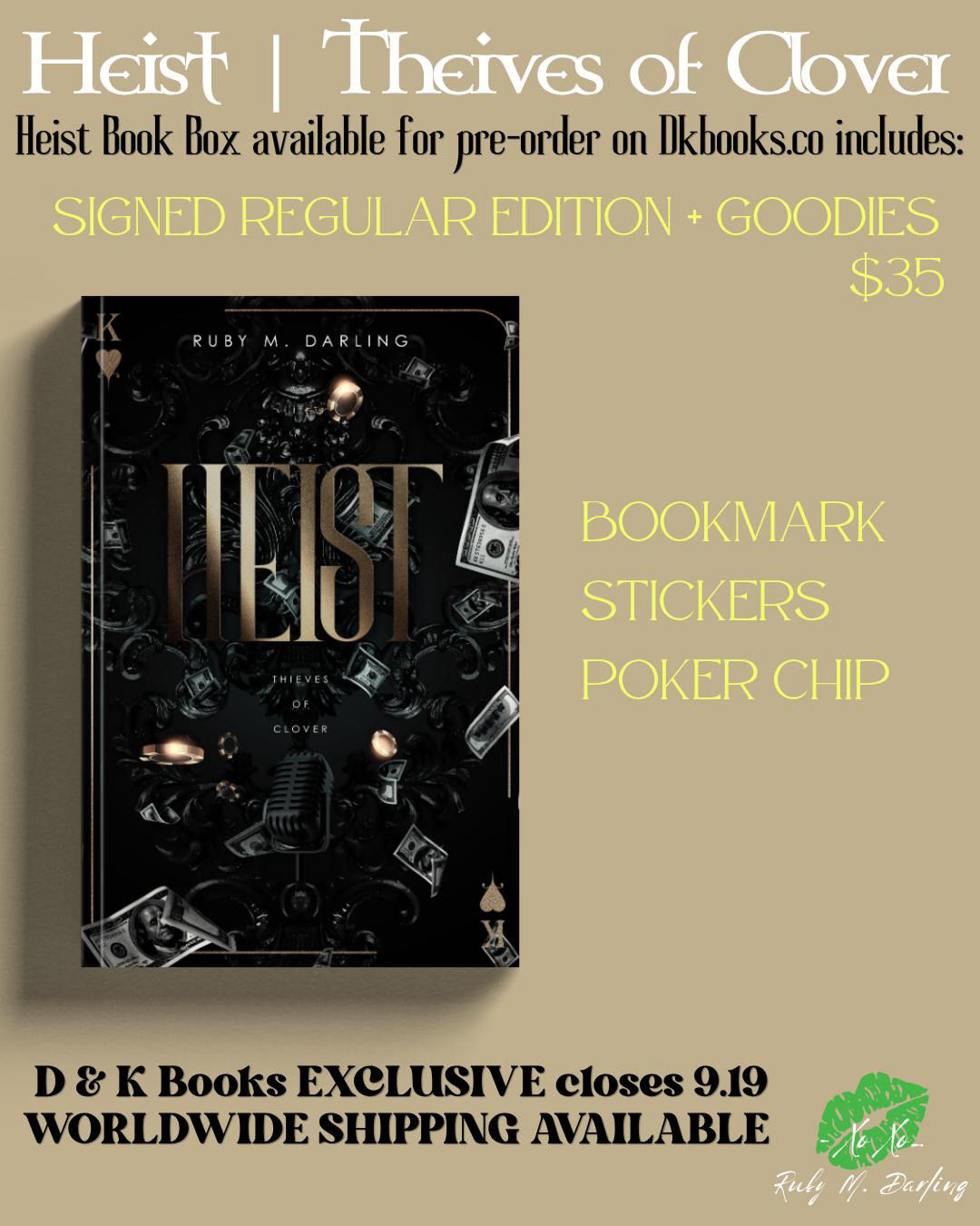 Heist: Thieves of Clover by Ruby M. Darling Mini Book Box PREORDER
