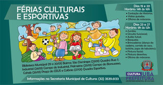 Prefeitura promove Colônia de Férias gratuita em bairros de Ubá