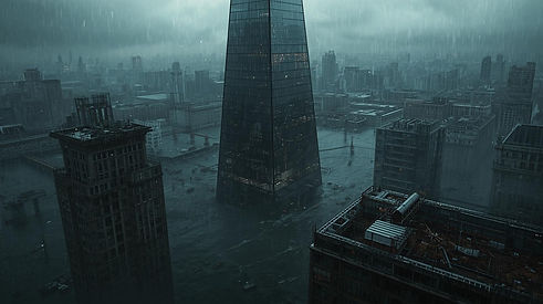 Create hyper realism photos that are cinema worthy quality_ Rain-slashed, severe, almost p