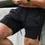 Thumbnail: Men Casual Shorts Solid Color Straight Shorts Male Fitness