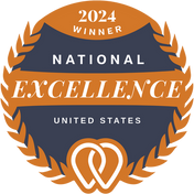 2024 UpCity National Excellence award | Daniel James Consulting | award-winning full-service consulting and creative agency