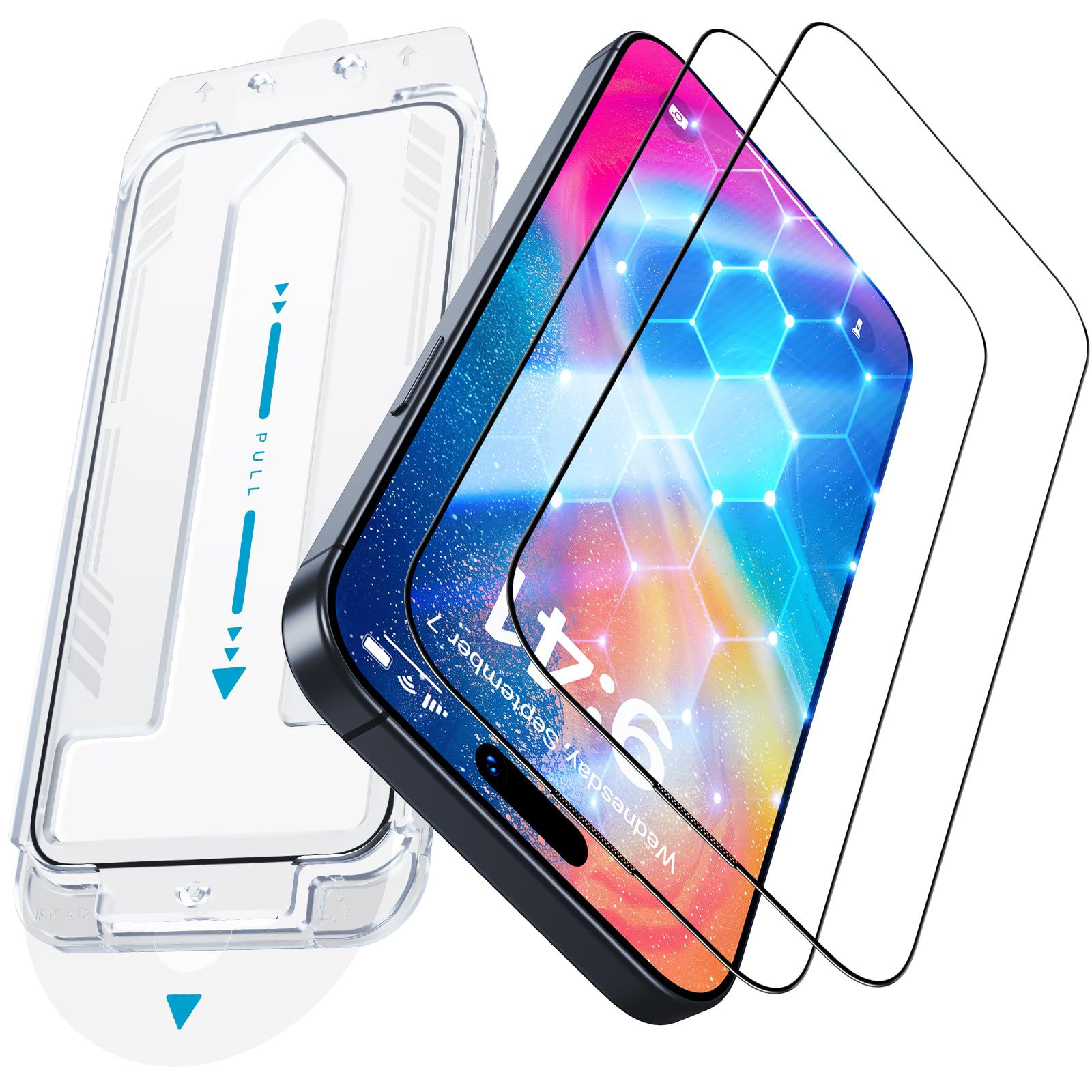 Uyiton ClearView iPhone 15 Pro Max Screen Guard 2-Pack