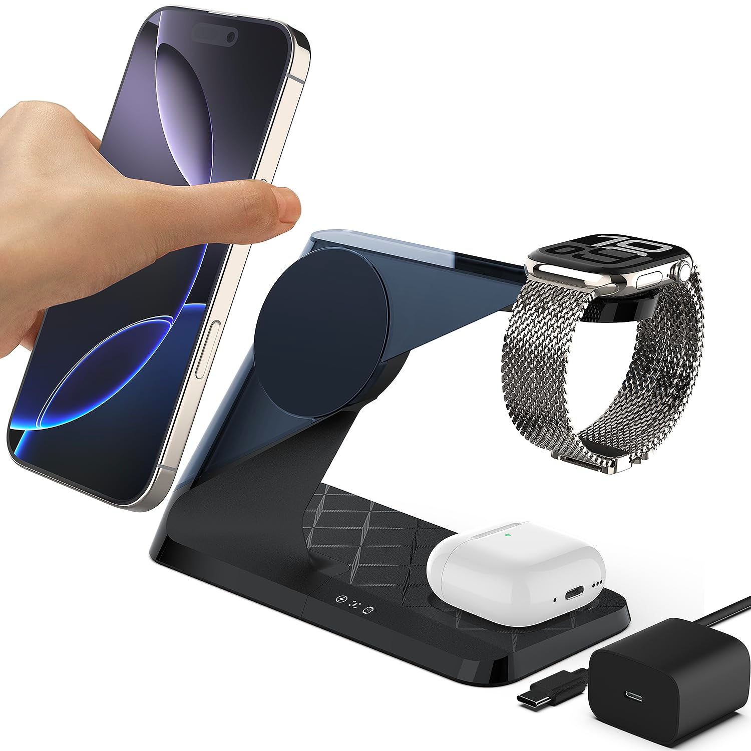 Triple Dock Mag-Safe Charger for Apple