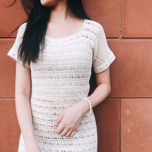knee length dresses for ladies Crochet Pattern - Sicila Dress