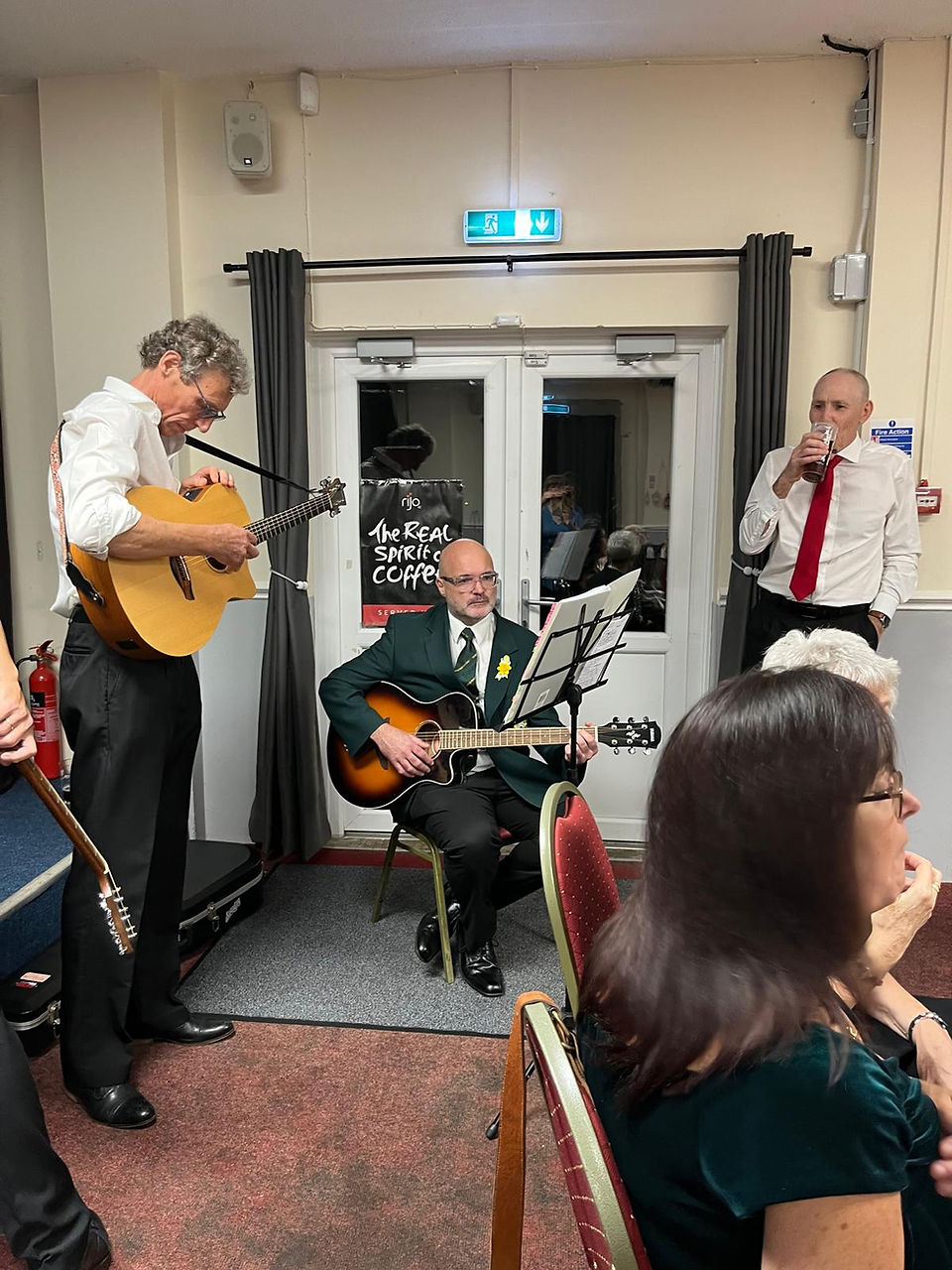 Relaxing at the 'Afterglow' on the Welsh tour.