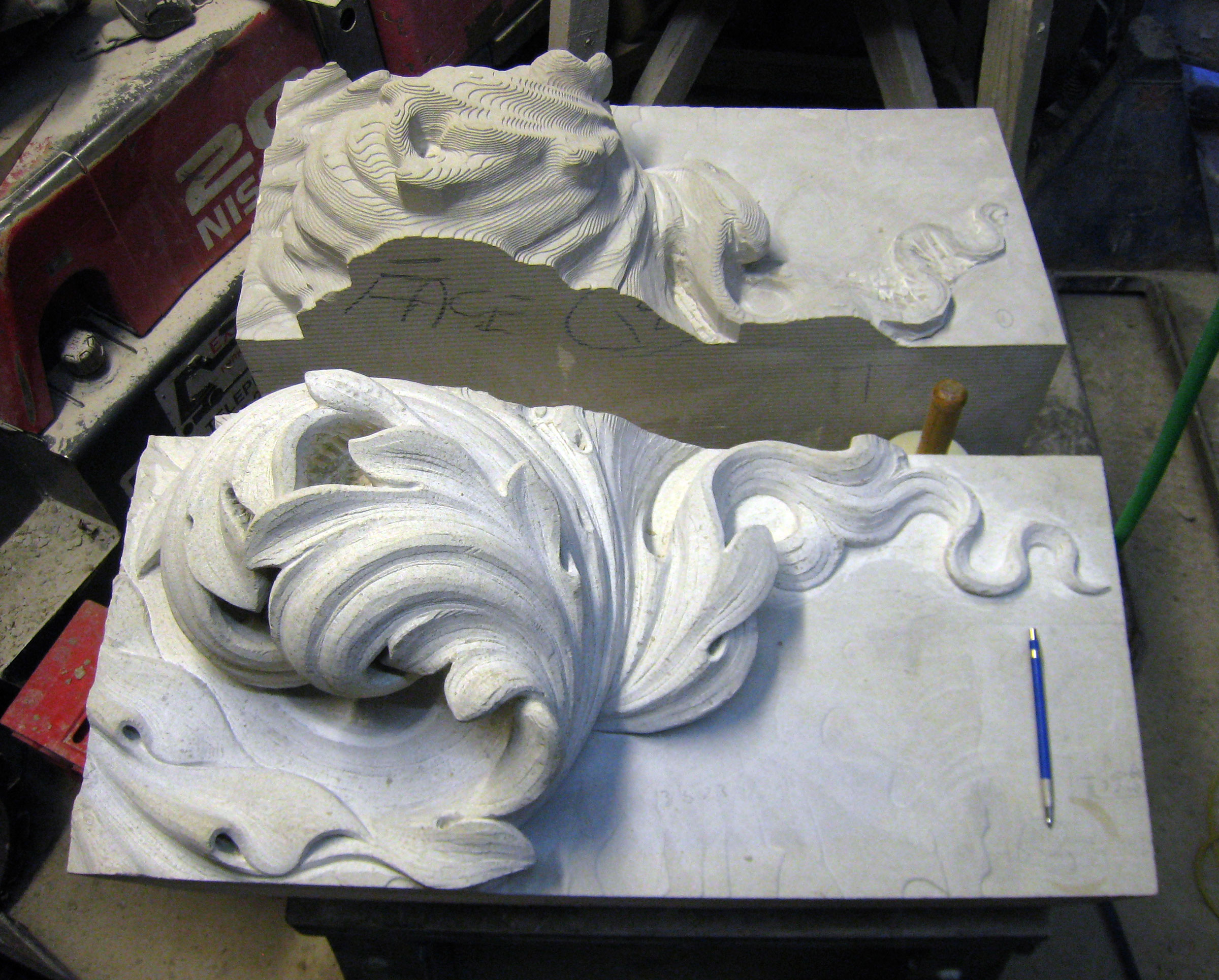 Leafwork carving