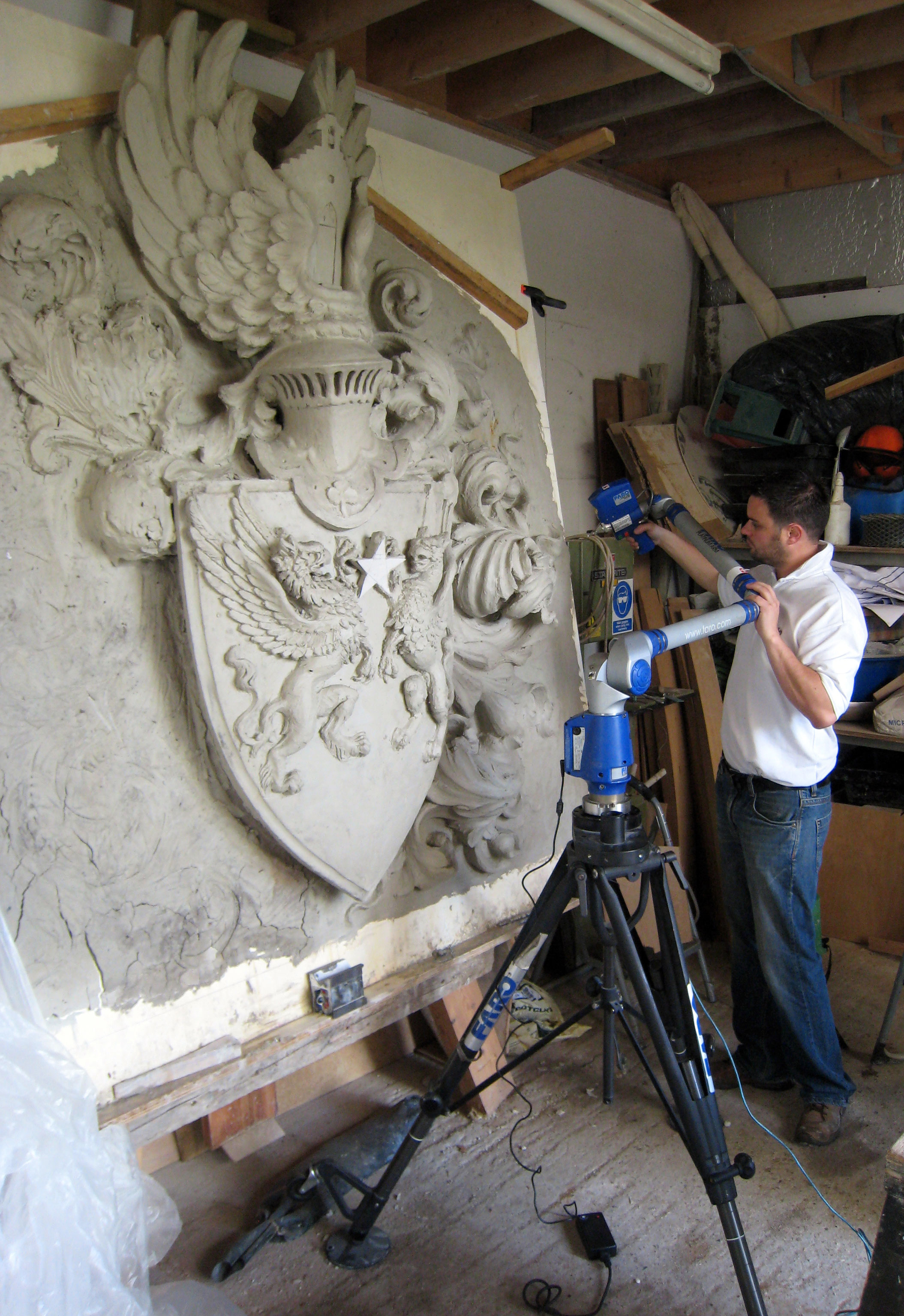 3D scanning the clay maquette