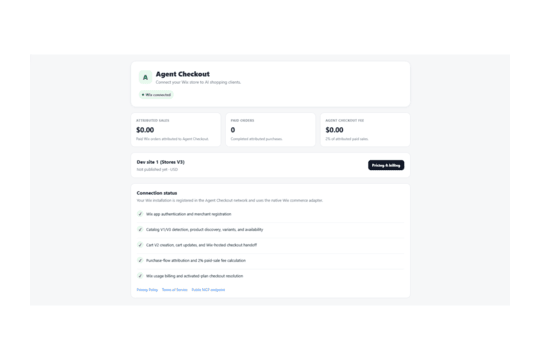 Agent Checkout banner