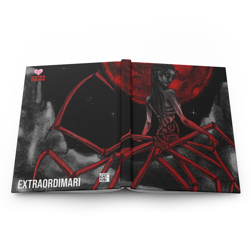Thumbnail: Queen of the Biomechanical Arachnid  Matte Hardcover Journal 