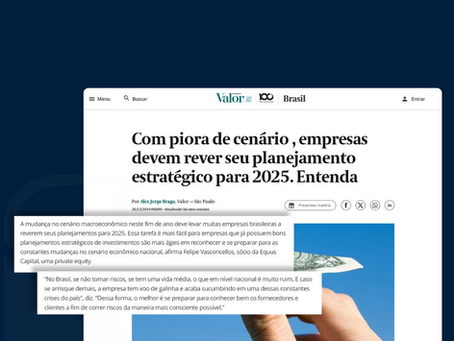 Equus Capital no Valor Econômico sobre Planejamento Estratégico