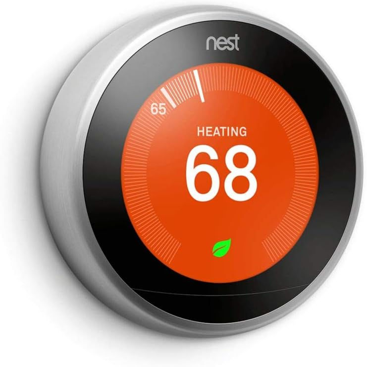 Nest Learning Thermostat front display screen