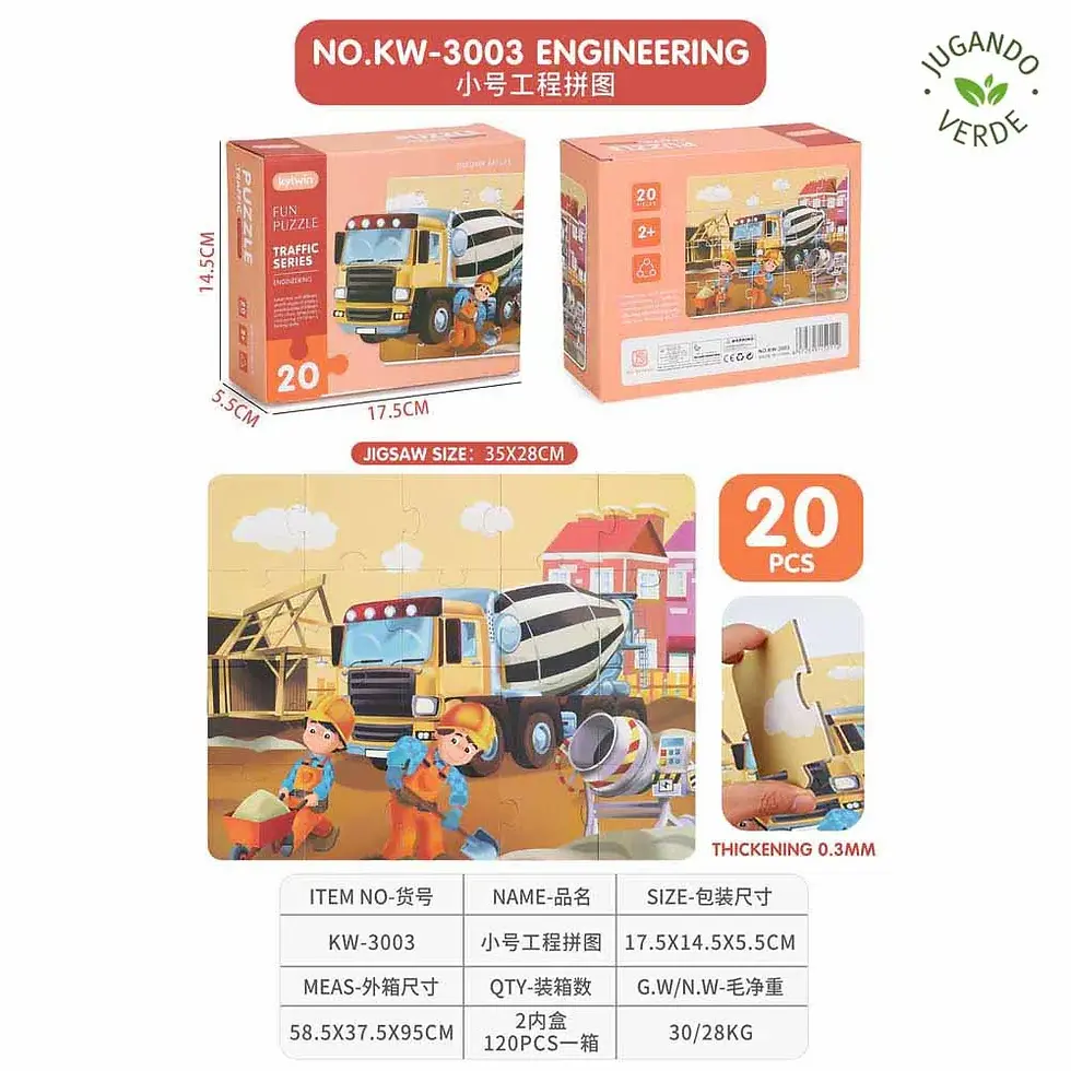 Miniatura: Rompecabezas Vehículos De Construcción