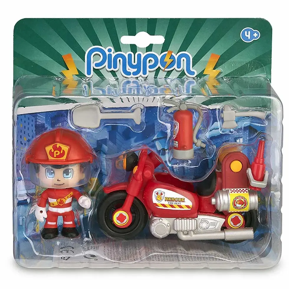 Miniatura: Pinypon Action Moto bombero + figura