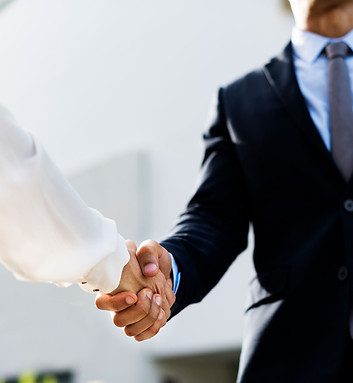 Two men shaking hands