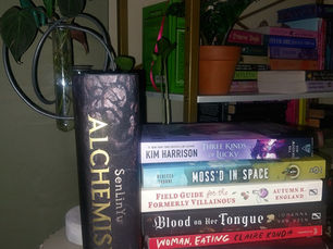 TBR pile of books
