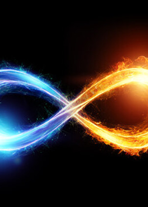 Infinity spiral representing scalar recursion and the infinite density of Aleph 0