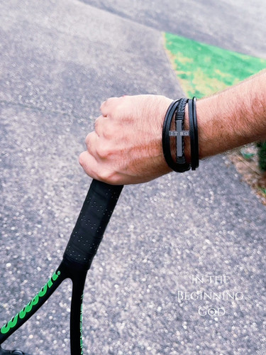 アクセサリー Engreve The Cross IX 511-9G wristband The Cross – Christian Leather Bracelet NZ | ITBG